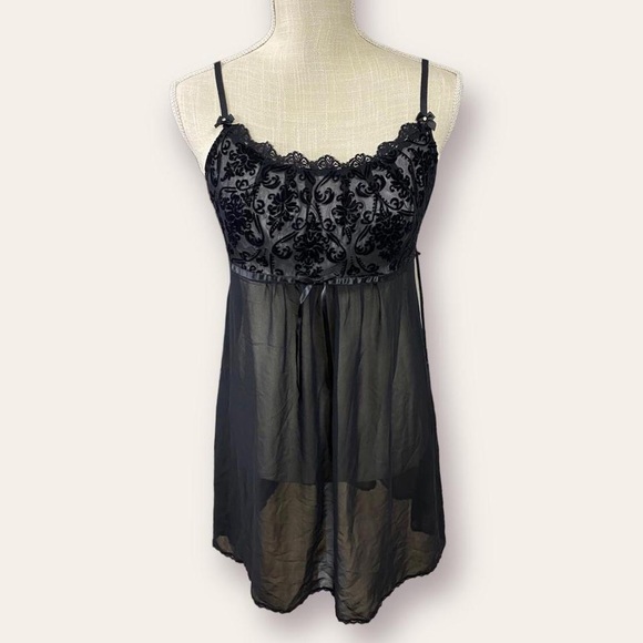 🖤🥀 y2k Mesh Slip Dress 🥀🖤 - Picture 1 of 4